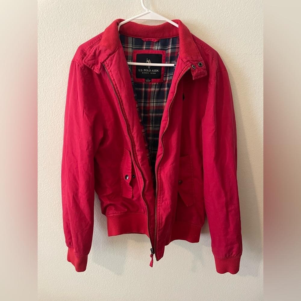 U.S. Polo Assn. Red and Navy Checkered Shirt